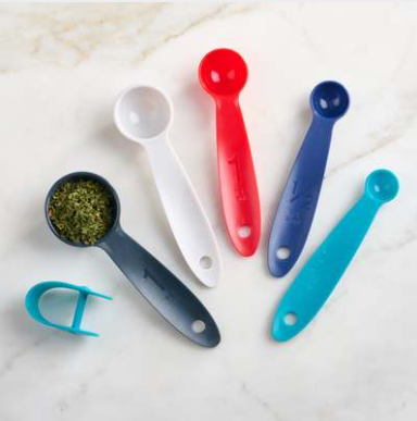 Trudeau Measuring Spoon Set – Assorted Colors – 5-Piece Trudeau by Kitchen Niche