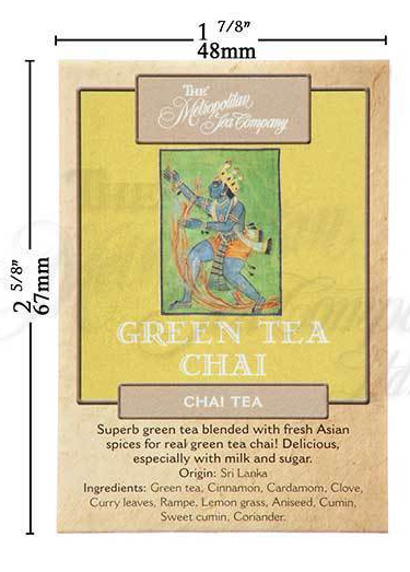 Metropolitan Tea Green Loose Leaf Tea Chai 1.1 lbs