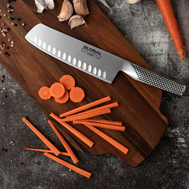Global Vegetable Knife Fluted 18cm / 7" Global by Kitchen Niche
