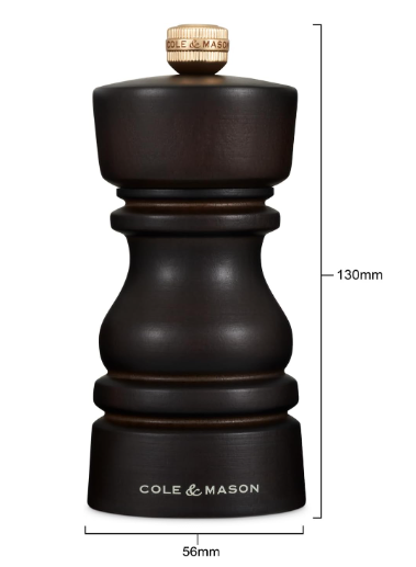 Cole & Mason The London Collection Salt Mill – Chocolate Wood – 5" / 13 cm by Kitchen Niche