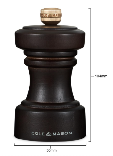 Cole & Mason The Hoxton Salt Mill – Chocolate Wood – 4.2" / 10.5 cm by Kitchen Niche
