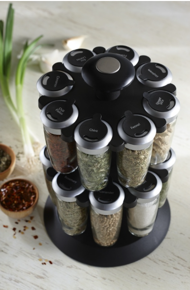 Trudeau Axia Spice Carousel – 16-Bottle Trudeau by Kitchen Niche