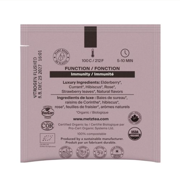 Metropolitan Tea Metz Organic Berry Berry Tea – Box of 25 Teabags