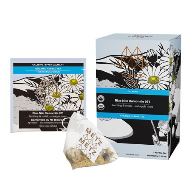 Metropolitan Tea Metz Organic Blue Nile Camomile Tea – Box of 25 Teabags