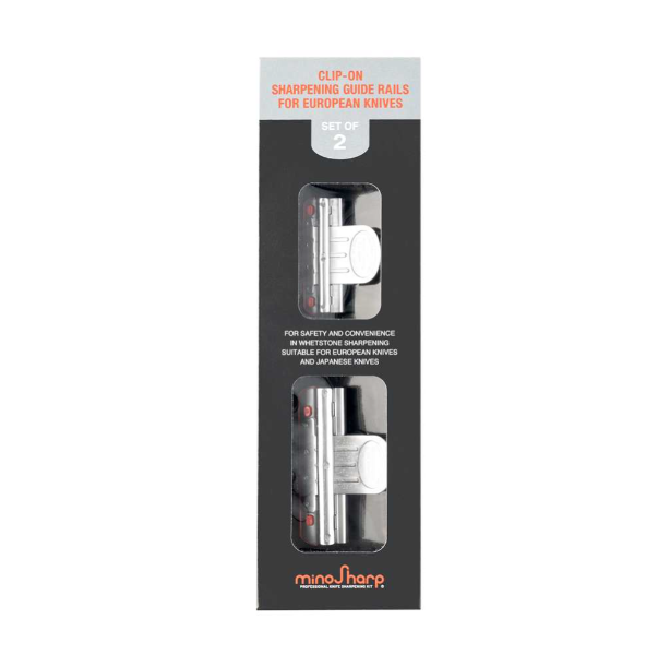 Global MinoSharp Sharpening Guide Clip-on Rail 2pc (Large/Small) Global by Kitchen Niche
