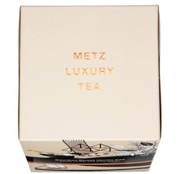 Metropolitan Tea Metz Organic Bourbon Street Vanilla Tea – Box of 25 Teabags