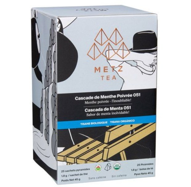 Metropolitan Tea Metz Organic Cascade Peppermint Tea – Box of 25 Teabags