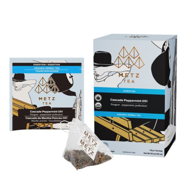 Metropolitan Tea Metz Organic Cascade Peppermint Tea – Box of 25 Teabags
