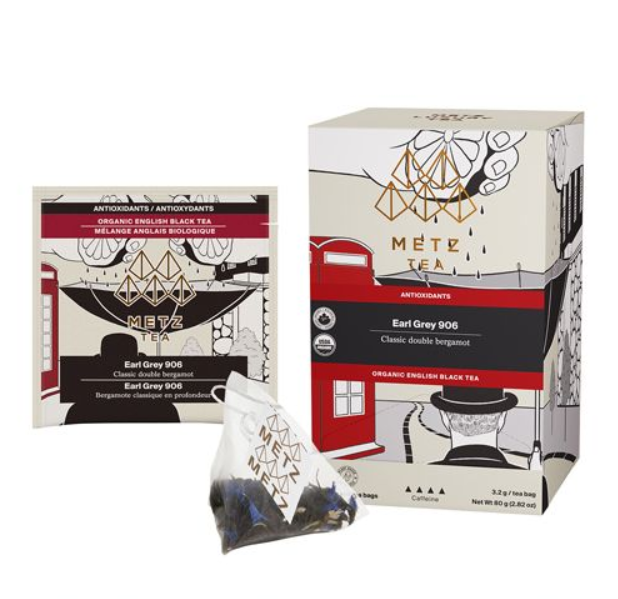 Metropolitan Tea Metz Organic Earl Grey Tea – Box of 25 Teabags
