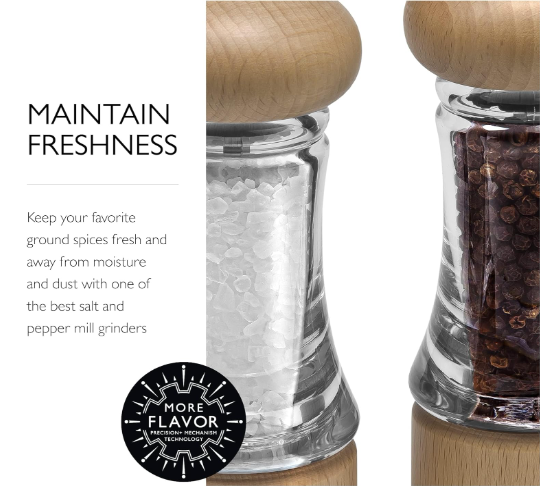 Cole & Mason Basics Wood Gift Set, 16.5 cm / 6.5" by Kitchen Niche