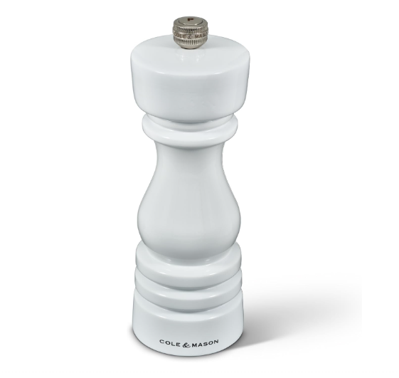 Cole & Mason The London Collection Pepper Mill – White Gloss – 7" / 18 cm by Kitchen Niche