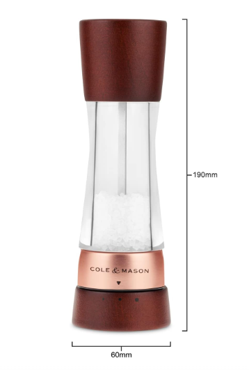 Cole & Mason Derwent Salt & Pepper Mill Gift Set – Chestnut Rose Gold – 7.5" / 19 cm by Kitchen Niche