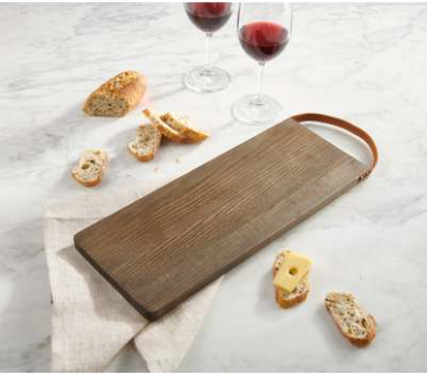 Trudeau Cheese Board with Leather Handle Trudeau by Kitchen Niche