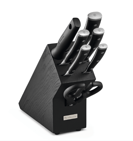 Wüsthof Classic Ikon Knife Block Set Black Block – 8-pcs. Wusthof by Kitchen Niche
