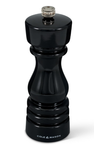 Cole & Mason The London Collection Salt Mill – Black Gloss – 7" / 18 cm by Kitchen Niche