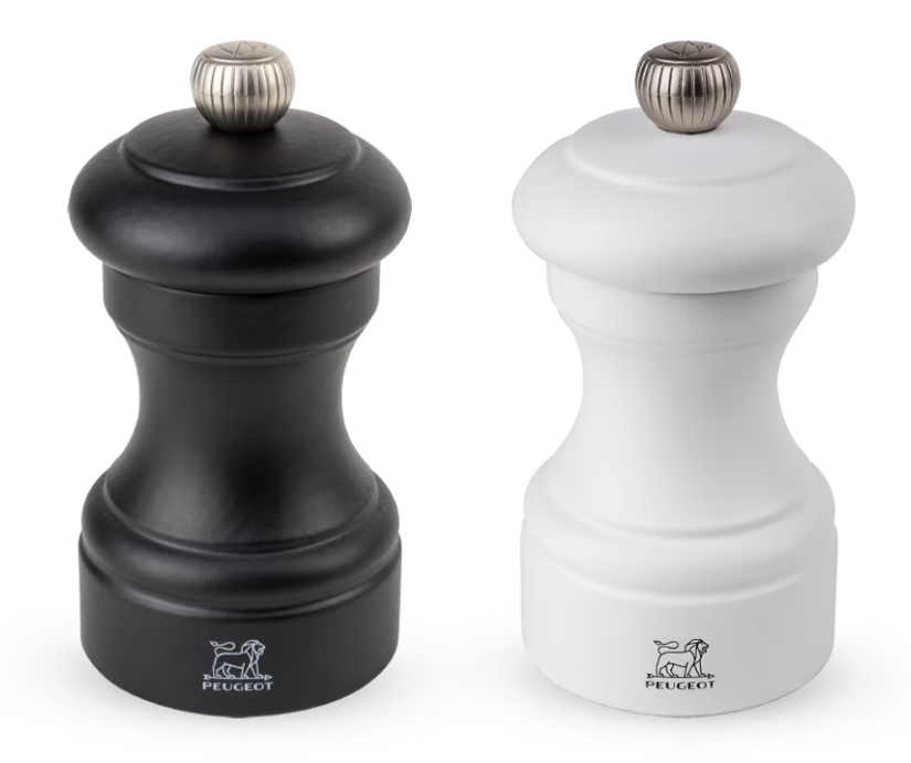 Peugeot Bistro Black Pepper & White Salt Mill Set by Kitchen Niche