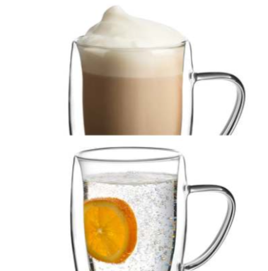 Trudeau Java Double Wall Latte Mugs – 15 oz – Set of 2 Trudeau by Kitchen Niche