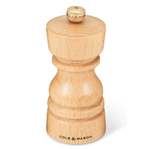 Cole & Mason The London Collection Salt Mill – Natural Beech – 5" / 13 cm by Kitchen Niche