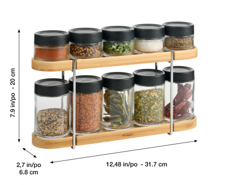 Trudeau Spice Rack – 10-Bottle Trudeau by Kitchen Niche