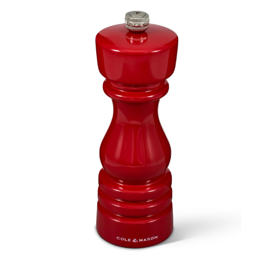 Cole & Mason The London Collection Pepper Mill – Red Gloss – 7" / 18 cm by Kitchen Niche