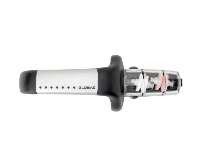 Global Water Sharpener Stainless Handle w/Black Dots Global by Kitchen Niche