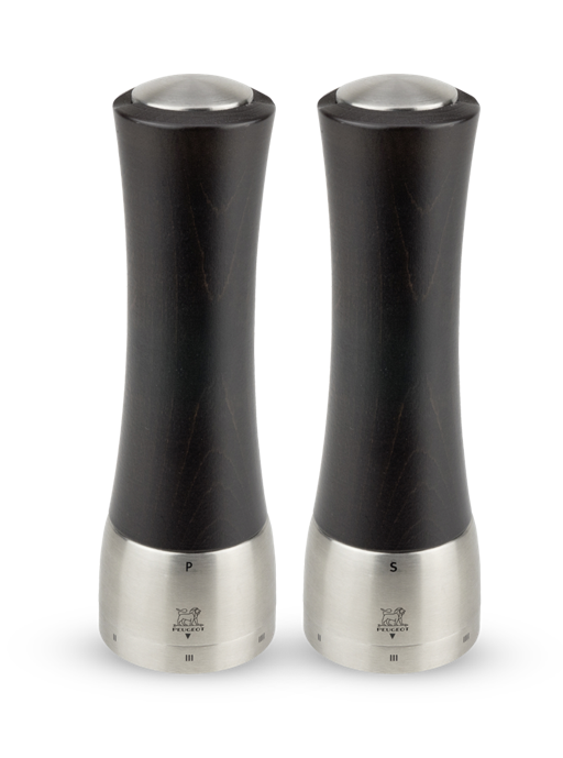 Peugeot Madras u&#39;Select Chocolate 21cm Salt &amp; Pepper Mill Set by Kitchen Niche