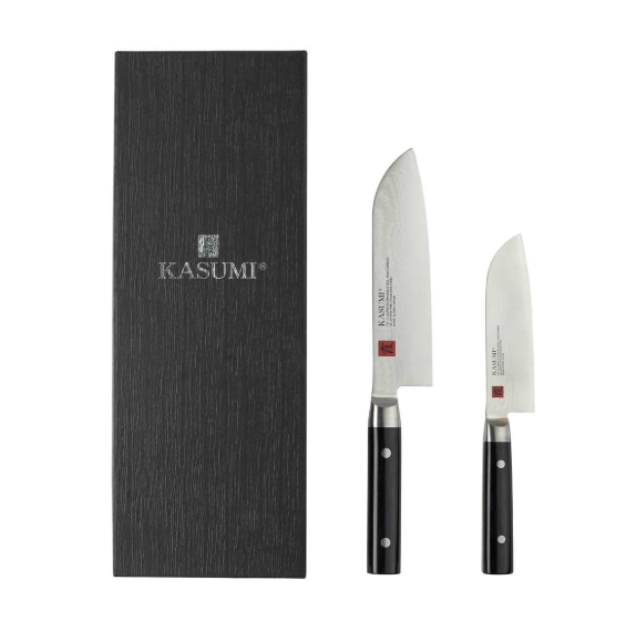 Kasumi Damascus Chef&#39;s &amp; Santoku Knife Set Kasumi by Kitchen Niche