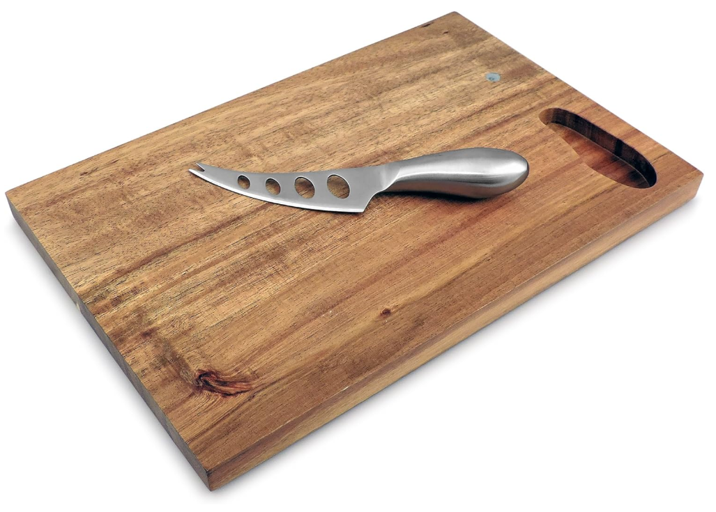 Swissmar 2-Piece Acacia Cheese Board &amp; Knife Set