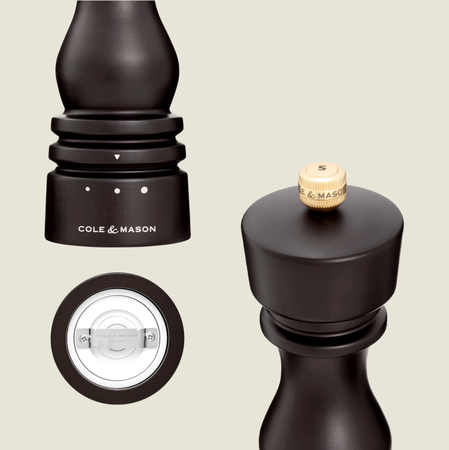 Cole & Mason London Grind Select Salt & Pepper Mill Gift Set – Chocolate Wood – 7" / 18 cm