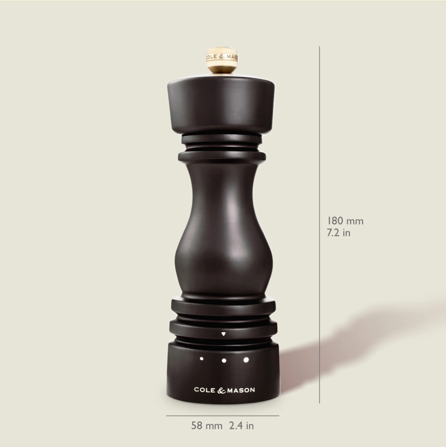 Cole & Mason London Grind Select Salt & Pepper Mill Gift Set – Chocolate Wood – 7" / 18 cm