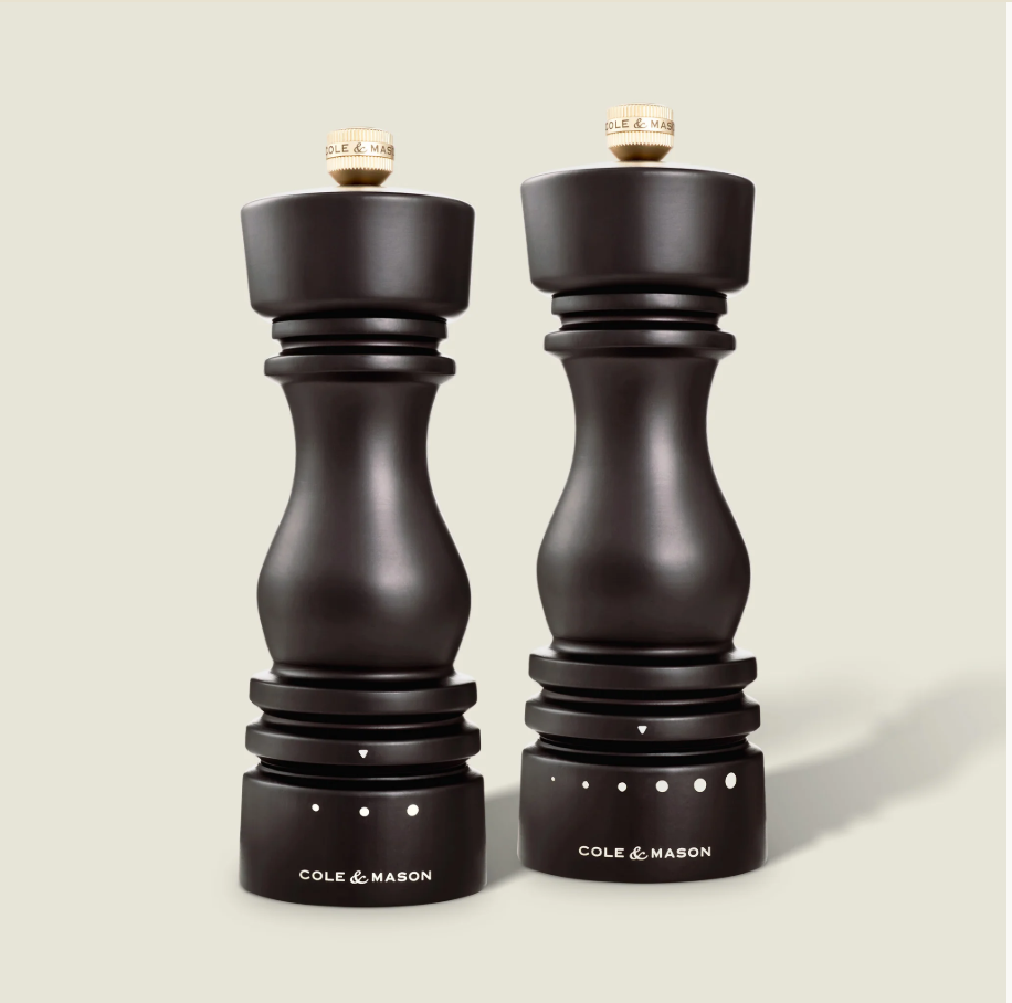 Cole &amp; Mason London Grind Select Salt &amp; Pepper Mill Gift Set – Chocolate Wood – 7&quot; / 18 cm