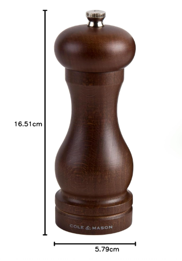 Cole & Mason Forest Capstan Darkwood Salt Mill, 16.5 cm / 6.5" by Kitchen Niche