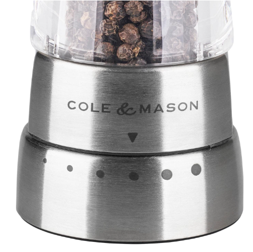 Cole & Mason Derwent Pepper Mill – Stainless Steel – 7.5" / 19 cm by Kitchen Niche