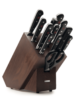 Wusthof Classic 13-Piece Knife Block Set Brown