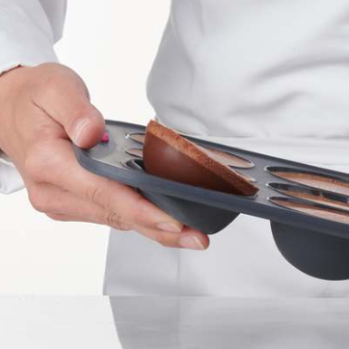 Trudeau Silicone Dome Baking Pan – Confetti Fuchsia – 12-Cavity Trudeau by Kitchen Niche