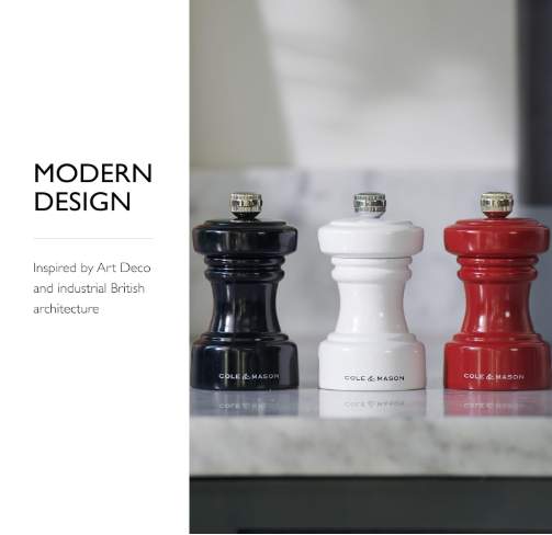 Cole & Mason The Hoxton Salt Mill – Red Gloss – 4.2" / 10.5 cm by Kitchen Niche