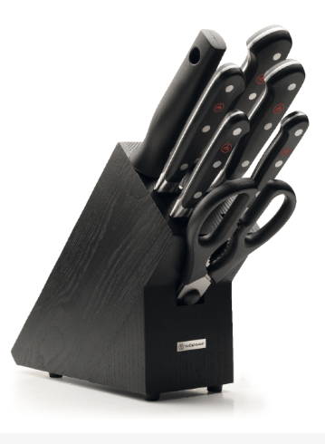 Wüsthof Classic Knife Block Set Black Block – 8-pcs. Wusthof by Kitchen Niche