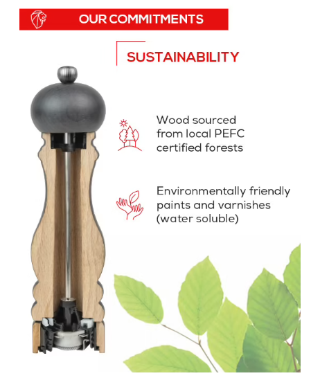 Peugeot Bistro Nature Black Pepper Mill by Kitchen Niche