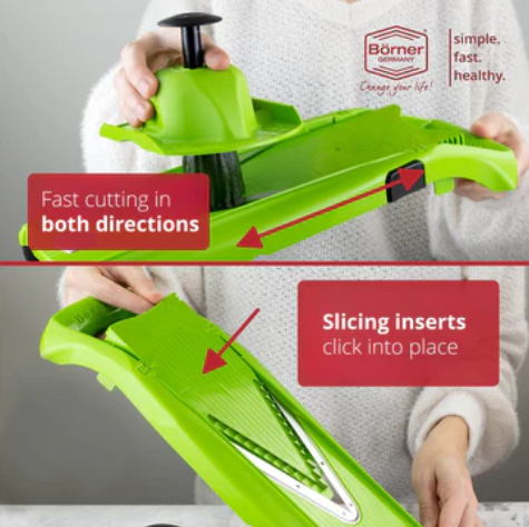 Swissmar Borner V-Power V-Slicer Mandoline Slicer – Green by Kitchen Niche