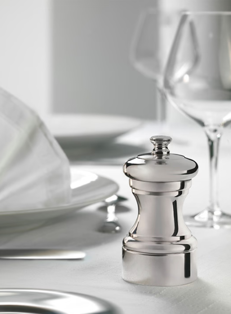 Peugeot Mignonnette Silver Plated Pepper Mill by Kitchen Niche