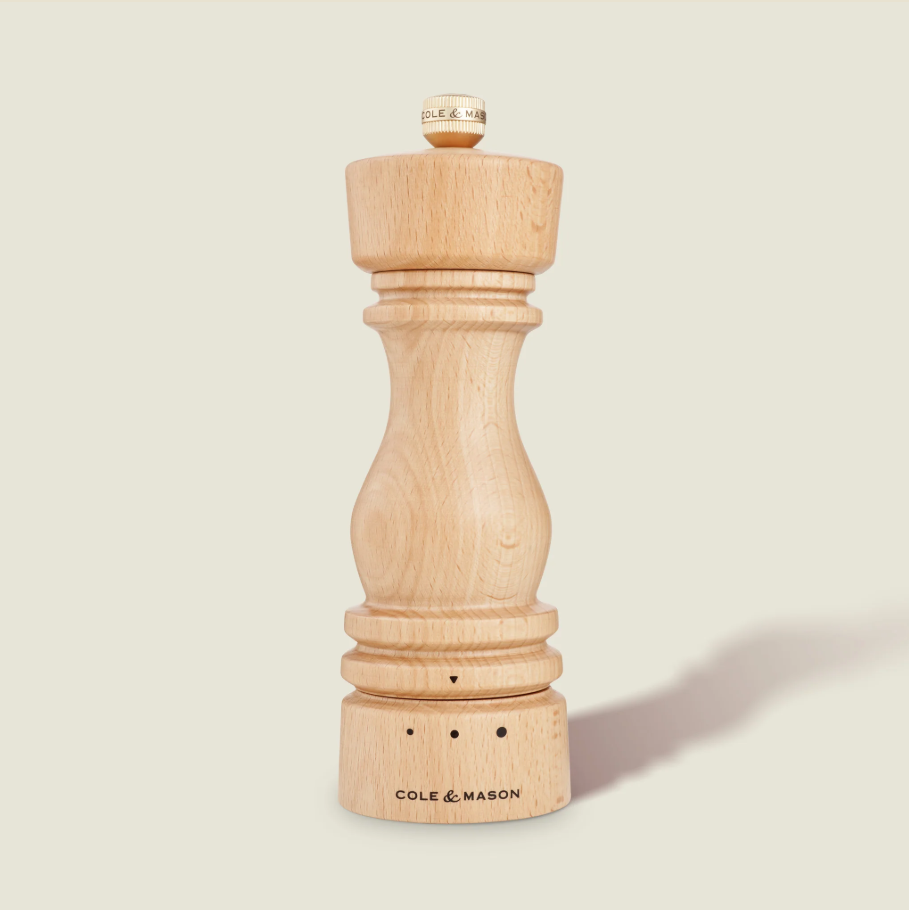 Cole & Mason London Grind Select Salt Mill – Natural Beech – 7" / 18 cm