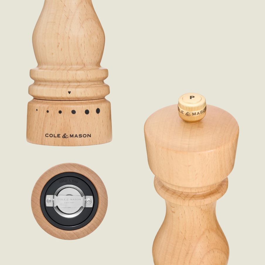 Cole & Mason London Grind Select Pepper Mill – Natural Beech – 7" / 18 cm