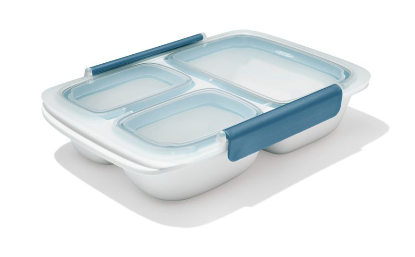 OXO Prep and Go Divided Container 4-Cup Blue