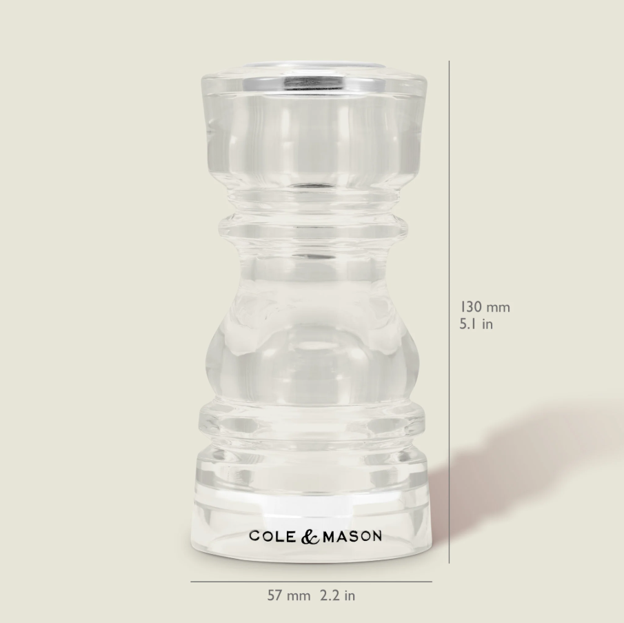 Cole & Mason London Pepper or Salt Shaker – Acrylic – 5" / 13 cm