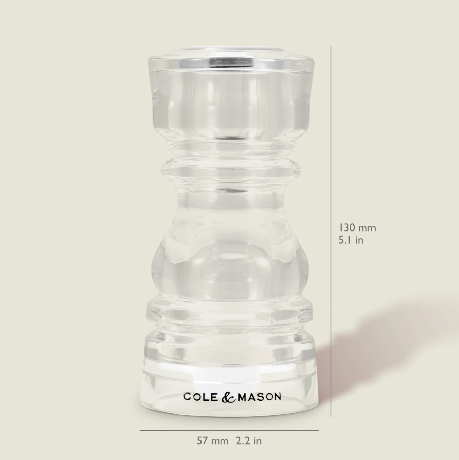 Cole & Mason London Pepper & Salt Shaker Set – Acrylic – 5" / 13 cm