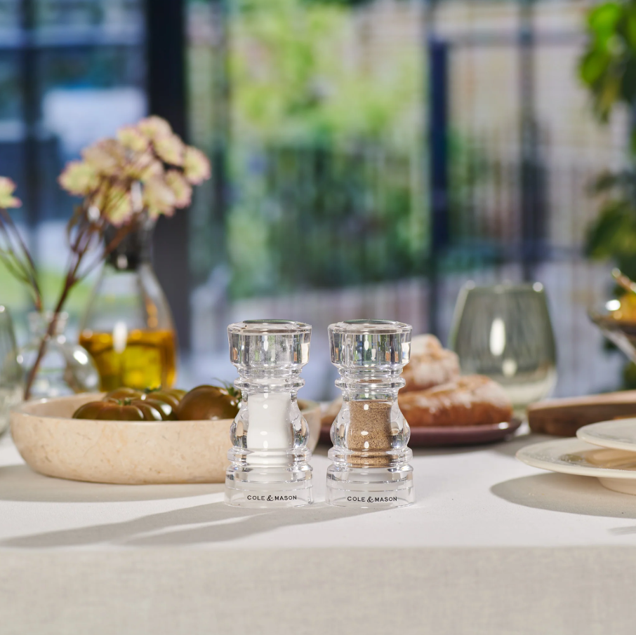 Cole & Mason London Pepper & Salt Shaker Set – Acrylic – 5" / 13 cm