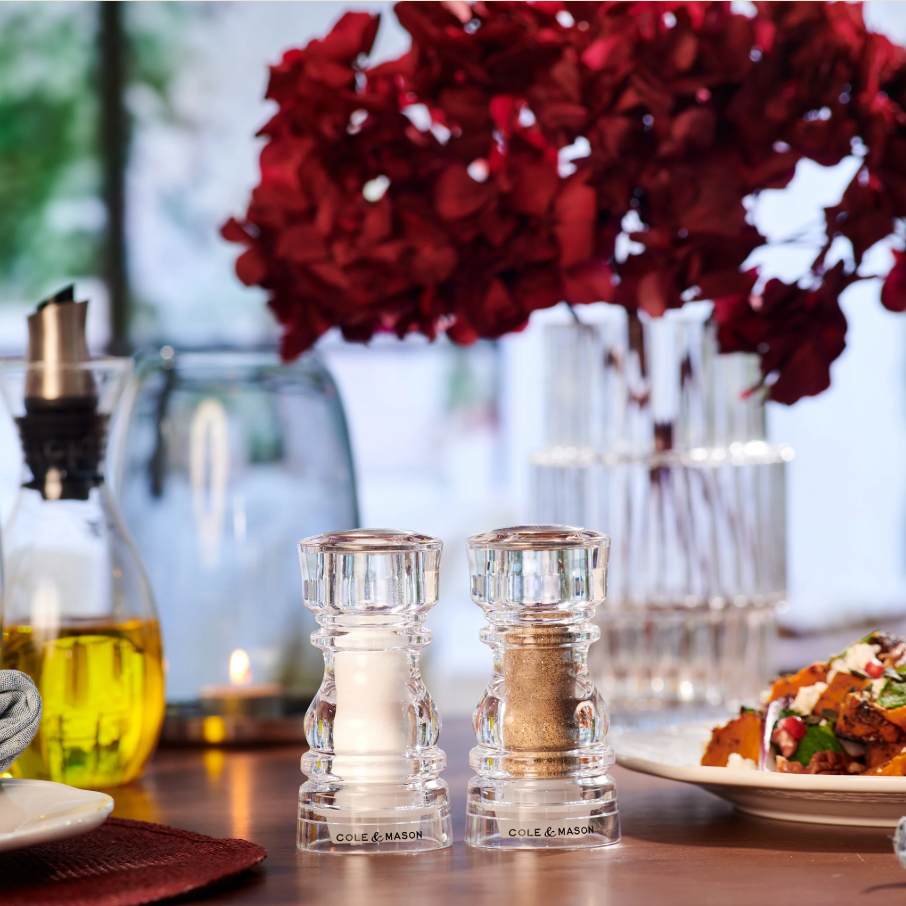 Cole & Mason London Pepper & Salt Shaker Set – Acrylic – 5" / 13 cm
