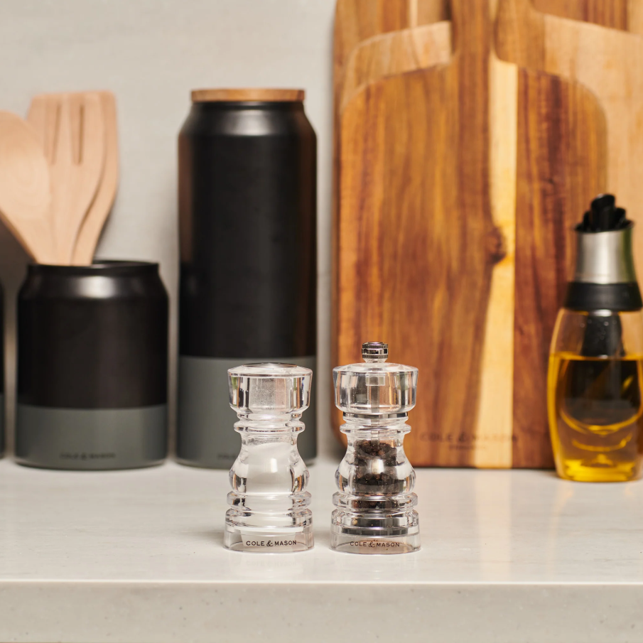 Cole & Mason London Salt Shaker and Pepper Mill Gift Set – Acrylic – 5" / 13 cm