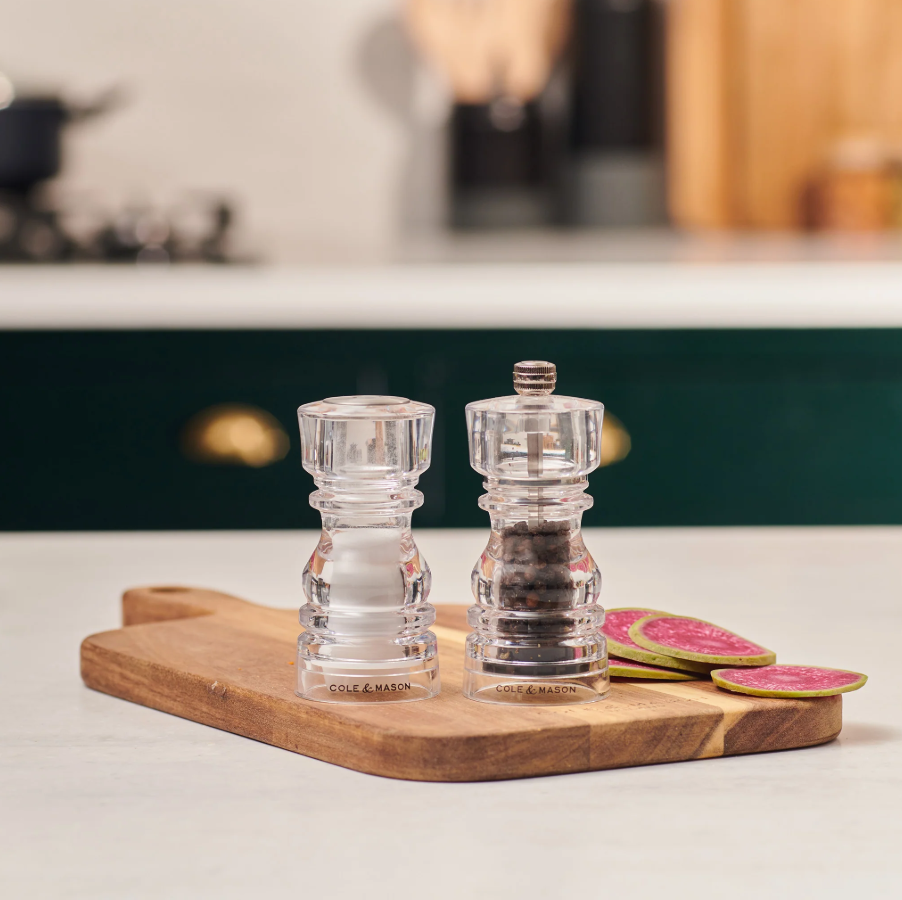 Cole & Mason London Salt Shaker and Pepper Mill Gift Set – Acrylic – 5" / 13 cm