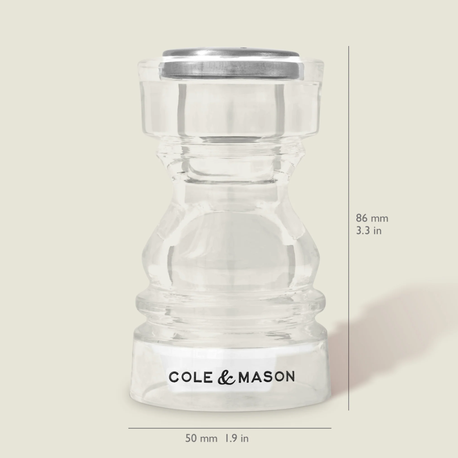 Cole & Mason London Mini Pepper & Salt Shaker Gift Set – Acrylic – 3" / 9 cm
